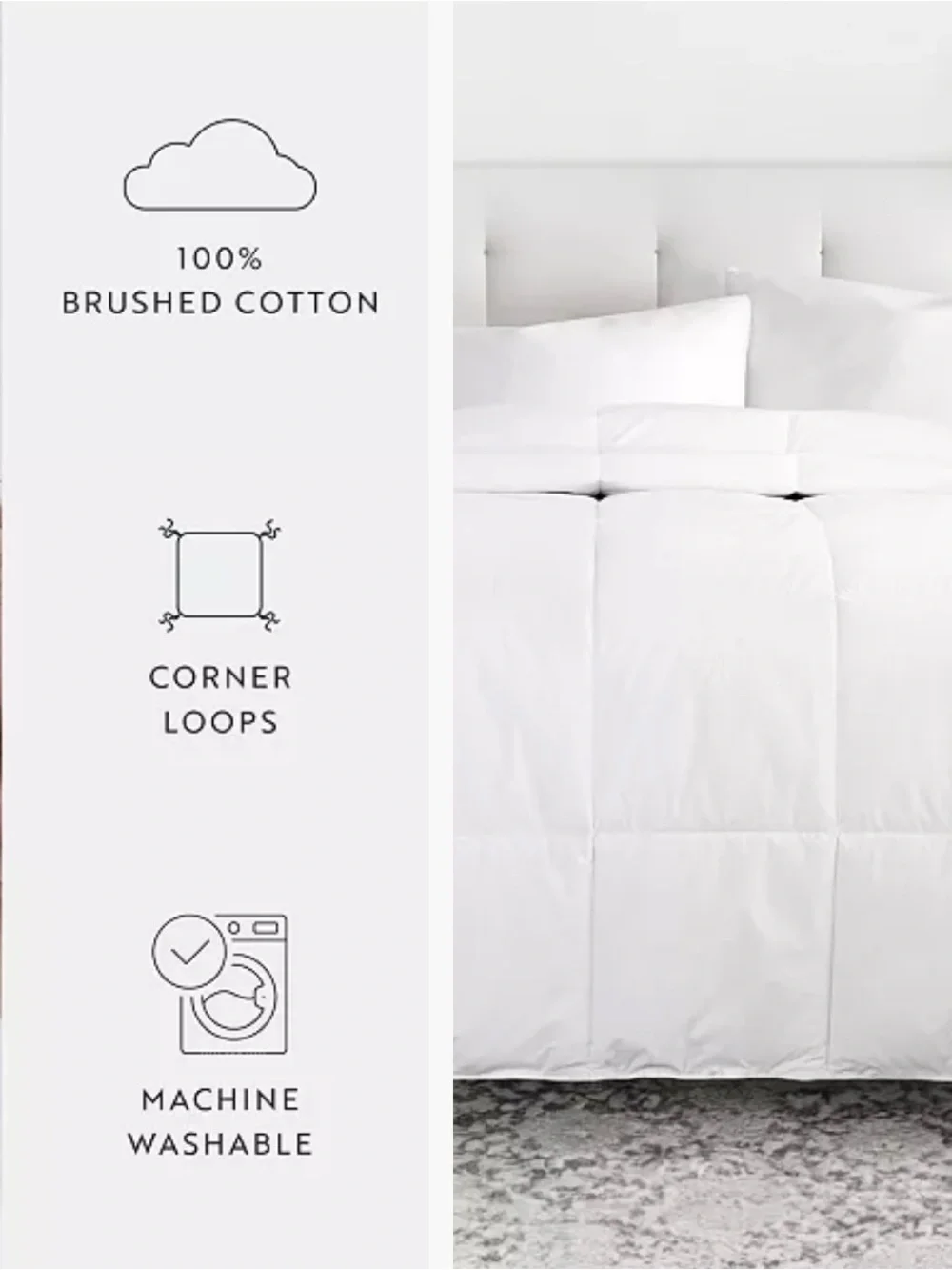 Alternative White Down-Alternative Duvet Insert size twinXL